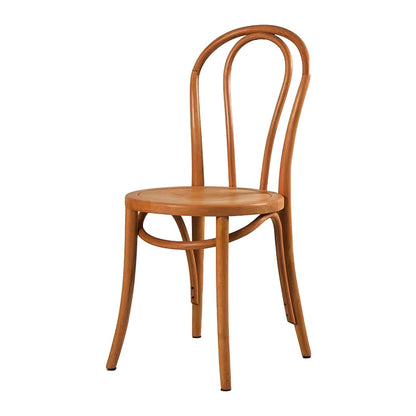 Contemporary Style Beech Wood Chairs Windsor Back Side Kitchen Dining Chair Deep Tan Wood 1 Piece Clearhalo ' kitchen&dining_furn' 'Dining Chairs' 'Dining Tables & Seating' 'dining_chair' 'furn' 'furn_dining_chair' 'Furniture' 'furniture_dining_chair' 'Kitchen & Dining Furniture' 'kitchen' 3756248