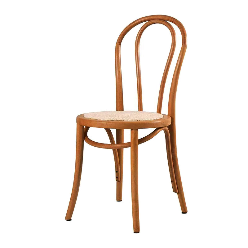 Contemporary Style Beech Wood Chairs Windsor Back Side Kitchen Dining Chair Deep Tan Wicker & Rattan 1 Piece Clearhalo ' kitchen&dining_furn' 'Dining Chairs' 'Dining Tables & Seating' 'dining_chair' 'furn' 'furn_dining_chair' 'Furniture' 'furniture_dining_chair' 'Kitchen & Dining Furniture' 'kitchen' 3756254