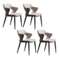 Contemporary Faux Leather Arm Chair Matte Finish Open Back Dining Chair Light Gray 4 Piece Set Clearhalo ' kitchen&dining_furn' 'Dining Chairs' 'Dining Tables & Seating' 'dining_chair' 'furn' 'furn_dining_chair' 'Furniture' 'furniture_dining_chair' 'Kitchen & Dining Furniture' 'kitchen' 3756265