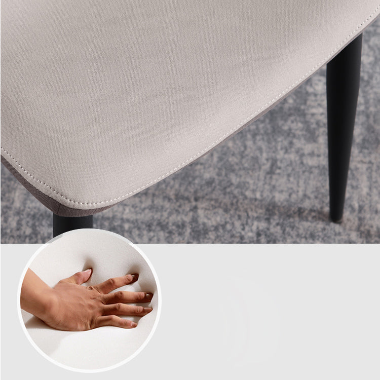 Contemporary Faux Leather Arm Chair Matte Finish Open Back Dining Chair Clearhalo ' kitchen&dining_furn' 'Dining Chairs' 'Dining Tables & Seating' 'dining_chair' 'furn' 'furn_dining_chair' 'Furniture' 'furniture_dining_chair' 'Kitchen & Dining Furniture' 'kitchen' 3756267