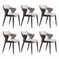 Contemporary Faux Leather Arm Chair Matte Finish Open Back Dining Chair Light Gray 6 Piece Set Clearhalo ' kitchen&dining_furn' 'Dining Chairs' 'Dining Tables & Seating' 'dining_chair' 'furn' 'furn_dining_chair' 'Furniture' 'furniture_dining_chair' 'Kitchen & Dining Furniture' 'kitchen' 3756268