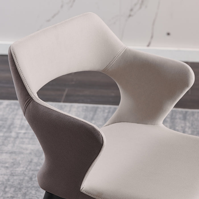 Contemporary Faux Leather Arm Chair Matte Finish Open Back Dining Chair Clearhalo ' kitchen&dining_furn' 'Dining Chairs' 'Dining Tables & Seating' 'dining_chair' 'furn' 'furn_dining_chair' 'Furniture' 'furniture_dining_chair' 'Kitchen & Dining Furniture' 'kitchen' 3756269