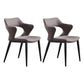 Contemporary Faux Leather Arm Chair Matte Finish Open Back Dining Chair Grey 2 Piece Set Clearhalo ' kitchen&dining_furn' 'Dining Chairs' 'Dining Tables & Seating' 'dining_chair' 'furn' 'furn_dining_chair' 'Furniture' 'furniture_dining_chair' 'Kitchen & Dining Furniture' 'kitchen' 3756270