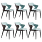 Contemporary Faux Leather Arm Chair Matte Finish Open Back Dining Chair Sky Blue 6 Piece Set Clearhalo ' kitchen&dining_furn' 'Dining Chairs' 'Dining Tables & Seating' 'dining_chair' 'furn' 'furn_dining_chair' 'Furniture' 'furniture_dining_chair' 'Kitchen & Dining Furniture' 'kitchen' 3756279
