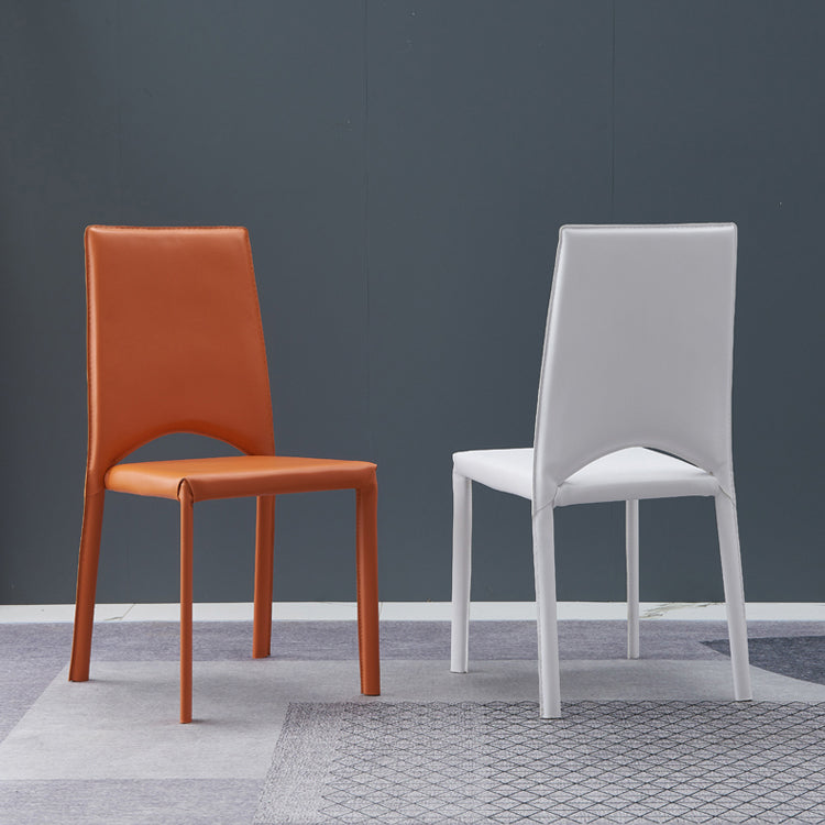 Contemporary Style Kitchen Dining Chair Stackable Armless Chair with Metal Legs Clearhalo ' kitchen&dining_furn' 'Dining Chairs' 'Dining Tables & Seating' 'dining_chair' 'furn' 'furn_dining_chair' 'Furniture' 'furniture_dining_chair' 'Kitchen & Dining Furniture' 'kitchen' 3756283