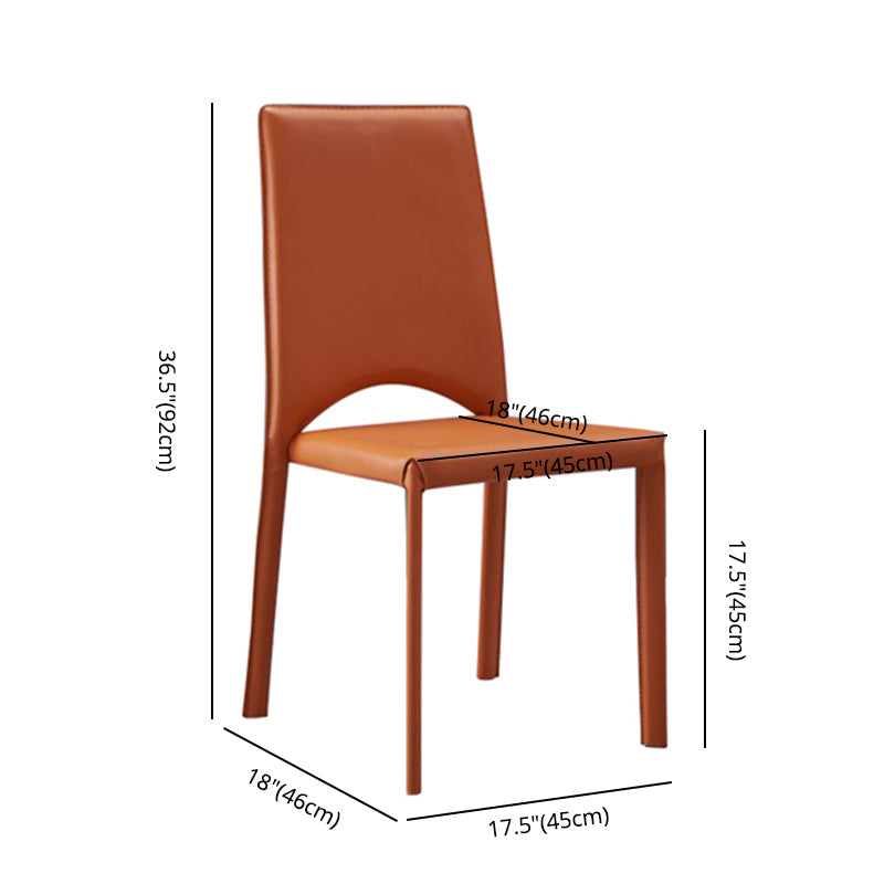 Contemporary Style Kitchen Dining Chair Stackable Armless Chair with Metal Legs Clearhalo ' kitchen&dining_furn' 'Dining Chairs' 'Dining Tables & Seating' 'dining_chair' 'furn' 'furn_dining_chair' 'Furniture' 'furniture_dining_chair' 'Kitchen & Dining Furniture' 'kitchen' 3756302