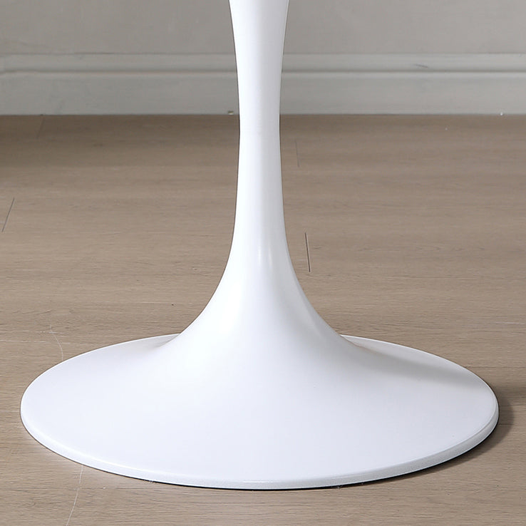 Round Sintered Stone White Dining Table Simplicity Tulip Base Table for Dining Room Clearhalo ' dining_table' 'Dining Tables & Seating' 'Dining Tables' 'furn' 'furn_dining_table' 'Furniture' 'furniture_dining_table' 'Kitchen & Dining Furniture' 'kitchen&dining_furn' 'kitchen' 'kitchen_dining_table' 3756319
