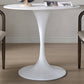 Round Sintered Stone White Dining Table Simplicity Tulip Base Table for Dining Room Clearhalo ' dining_table' 'Dining Tables & Seating' 'Dining Tables' 'furn' 'furn_dining_table' 'Furniture' 'furniture_dining_table' 'Kitchen & Dining Furniture' 'kitchen&dining_furn' 'kitchen' 'kitchen_dining_table' 3756320