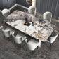 Metal Traditional Luxury Rectangle Indoor Table Sintered Stone Table for Dining Room Clearhalo ' dining_table' 'Dining Tables & Seating' 'Dining Tables' 'furn' 'furn_dining_table' 'Furniture' 'furniture_dining_table' 'Kitchen & Dining Furniture' 'kitchen&dining_furn' 'kitchen' 'kitchen_dining_table' 3756338