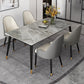 Contemporary Style Stone Dining Table Rectangle 4 Legs Table for Dining Room Clearhalo ' dining_table' 'Dining Tables & Seating' 'Dining Tables' 'furn' 'furn_dining_table' 'Furniture' 'furniture_dining_table' 'Kitchen & Dining Furniture' 'kitchen&dining_furn' 'kitchen' 'kitchen_dining_table' 3756340