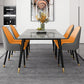 Contemporary Style Stone Dining Table Rectangle 4 Legs Table for Dining Room Clearhalo ' dining_table' 'Dining Tables & Seating' 'Dining Tables' 'furn' 'furn_dining_table' 'Furniture' 'furniture_dining_table' 'Kitchen & Dining Furniture' 'kitchen&dining_furn' 'kitchen' 'kitchen_dining_table' 3756341