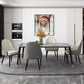 Contemporary Style Stone Dining Table Rectangle 4 Legs Table for Dining Room Clearhalo ' dining_table' 'Dining Tables & Seating' 'Dining Tables' 'furn' 'furn_dining_table' 'Furniture' 'furniture_dining_table' 'Kitchen & Dining Furniture' 'kitchen&dining_furn' 'kitchen' 'kitchen_dining_table' 3756342