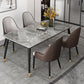 Contemporary Style Stone Dining Table Rectangle 4 Legs Table for Dining Room Clearhalo ' dining_table' 'Dining Tables & Seating' 'Dining Tables' 'furn' 'furn_dining_table' 'Furniture' 'furniture_dining_table' 'Kitchen & Dining Furniture' 'kitchen&dining_furn' 'kitchen' 'kitchen_dining_table' 3756350