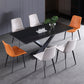 Contemporary Rectangle Shape Kitchen Dining Table Sintered Stone Dining Table with Pedestal Base Clearhalo ' dining_table' 'Dining Tables & Seating' 'Dining Tables' 'furn' 'furn_dining_table' 'Furniture' 'furniture_dining_table' 'Kitchen & Dining Furniture' 'kitchen&dining_furn' 'kitchen' 'kitchen_dining_table' 3756369