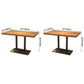 Industrial Style Home Solid Wood Dining Table Rectangular Shape Table with Single Pedestal Base Clearhalo ' dining_table' 'Dining Tables & Seating' 'Dining Tables' 'furn' 'furn_dining_table' 'Furniture' 'furniture_dining_table' 'Kitchen & Dining Furniture' 'kitchen&dining_furn' 'kitchen' 'kitchen_dining_table' 3756383