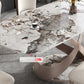 Metal Traditional Luxury Rectangle Dining Table Sintered Stone Table with Pedestal Base Clearhalo ' dining_table' 'Dining Tables & Seating' 'Dining Tables' 'furn' 'furn_dining_table' 'Furniture' 'furniture_dining_table' 'Kitchen & Dining Furniture' 'kitchen&dining_furn' 'kitchen' 'kitchen_dining_table' 3756389