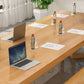 Rectangle Wood Color Dining Table Solid Wood Table Modern with Double Pedestal Clearhalo ' dining_table' 'Dining Tables & Seating' 'Dining Tables' 'furn' 'furn_dining_table' 'Furniture' 'furniture_dining_table' 'Kitchen & Dining Furniture' 'kitchen&dining_furn' 'kitchen' 'kitchen_dining_table' 3756399