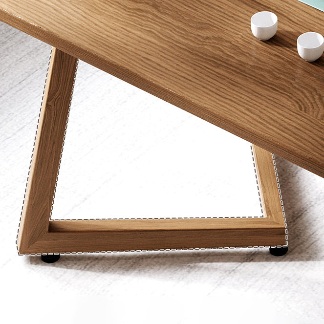 Rectangle Shape Modern Dining Table Wood Color Fixed Table with Wooden Clearhalo ' dining_table' 'Dining Tables & Seating' 'Dining Tables' 'furn' 'furn_dining_table' 'Furniture' 'furniture_dining_table' 'Kitchen & Dining Furniture' 'kitchen&dining_furn' 'kitchen' 'kitchen_dining_table' 3756419
