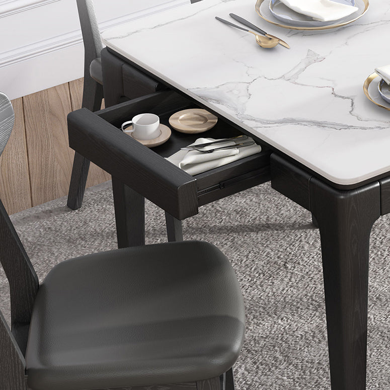 Modern Style Home Sintered Stone Dining Table Rectangle Shape Table with Ash Wood Base Clearhalo ' dining_table' 'Dining Tables & Seating' 'Dining Tables' 'furn' 'furn_dining_table' 'Furniture' 'furniture_dining_table' 'Kitchen & Dining Furniture' 'kitchen&dining_furn' 'kitchen' 'kitchen_dining_table' 3756424