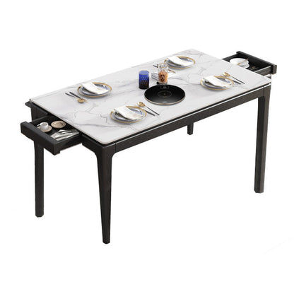 Modern Style Home Sintered Stone Dining Table Rectangle Shape Table with Ash Wood Base Without Chairs Clearhalo ' dining_table' 'Dining Tables & Seating' 'Dining Tables' 'furn' 'furn_dining_table' 'Furniture' 'furniture_dining_table' 'Kitchen & Dining Furniture' 'kitchen&dining_furn' 'kitchen' 'kitchen_dining_table' 3756425
