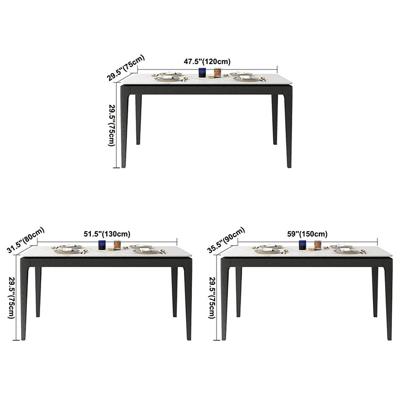 Modern Style Home Sintered Stone Dining Table Rectangle Shape Table with Ash Wood Base Clearhalo ' dining_table' 'Dining Tables & Seating' 'Dining Tables' 'furn' 'furn_dining_table' 'Furniture' 'furniture_dining_table' 'Kitchen & Dining Furniture' 'kitchen&dining_furn' 'kitchen' 'kitchen_dining_table' 3756429