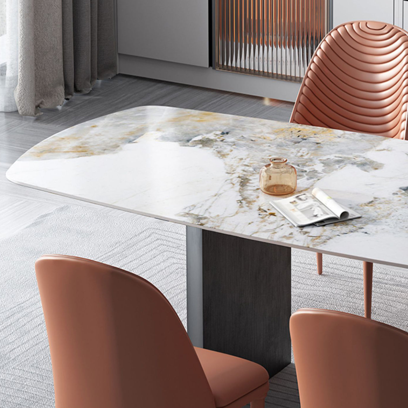 Metal Modern Rectangle Indoor Table Sintered Stone Table for Dining Room Clearhalo ' dining_table' 'Dining Tables & Seating' 'Dining Tables' 'furn' 'furn_dining_table' 'Furniture' 'furniture_dining_table' 'Kitchen & Dining Furniture' 'kitchen&dining_furn' 'kitchen' 'kitchen_dining_table' 3756438