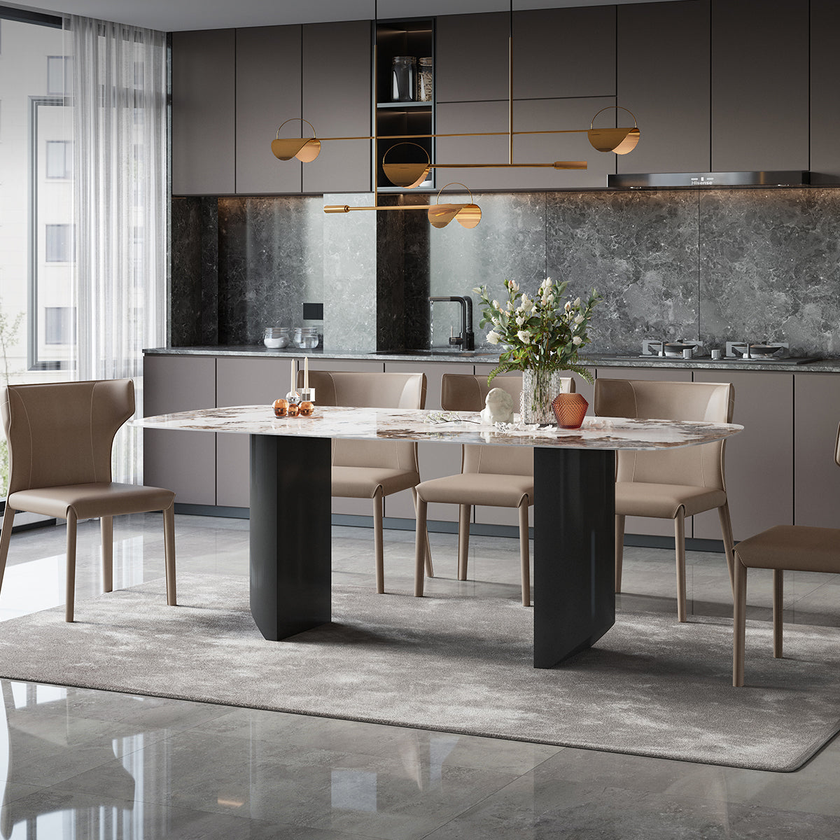 Metal Modern Rectangle Indoor Table Sintered Stone Table for Dining Room Clearhalo ' dining_table' 'Dining Tables & Seating' 'Dining Tables' 'furn' 'furn_dining_table' 'Furniture' 'furniture_dining_table' 'Kitchen & Dining Furniture' 'kitchen&dining_furn' 'kitchen' 'kitchen_dining_table' 3756443