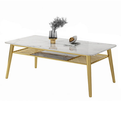 Glam Sintered Stone Kitchen Dining Table Rectangle Shape White Dining Table for Kitchen Without Chairs Clearhalo ' dining_table' 'Dining Tables & Seating' 'Dining Tables' 'furn' 'furn_dining_table' 'Furniture' 'furniture_dining_table' 'Kitchen & Dining Furniture' 'kitchen&dining_furn' 'kitchen' 'kitchen_dining_table' 3756464