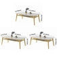 Glam Sintered Stone Kitchen Dining Table Rectangle Shape White Dining Table for Kitchen Clearhalo ' dining_table' 'Dining Tables & Seating' 'Dining Tables' 'furn' 'furn_dining_table' 'Furniture' 'furniture_dining_table' 'Kitchen & Dining Furniture' 'kitchen&dining_furn' 'kitchen' 'kitchen_dining_table' 3756467