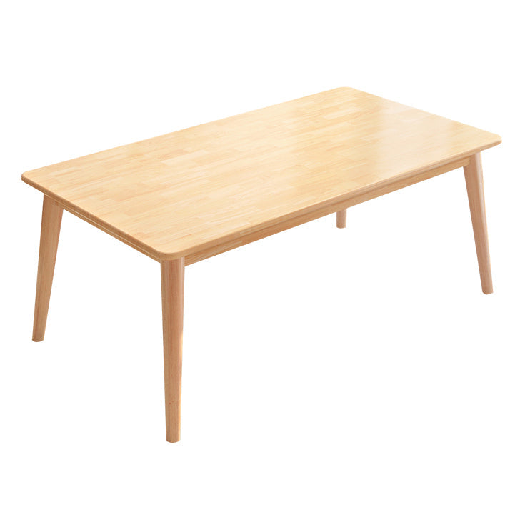 4-foot Rubberwood Solid Wood Simplicity Rectangle Dining Table for Dining Room Without Chairs Clearhalo ' dining_table' 'Dining Tables & Seating' 'Dining Tables' 'furn' 'furn_dining_table' 'Furniture' 'furniture_dining_table' 'Kitchen & Dining Furniture' 'kitchen&dining_furn' 'kitchen' 'kitchen_dining_table' 3756472