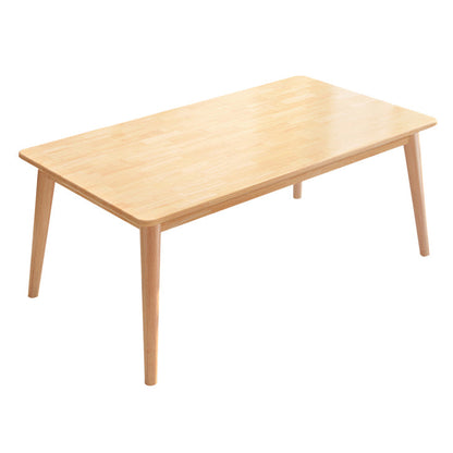 4-foot Rubberwood Solid Wood Simplicity Rectangle Dining Table for Dining Room Without Chairs Clearhalo ' dining_table' 'Dining Tables & Seating' 'Dining Tables' 'furn' 'furn_dining_table' 'Furniture' 'furniture_dining_table' 'Kitchen & Dining Furniture' 'kitchen&dining_furn' 'kitchen' 'kitchen_dining_table' 3756472