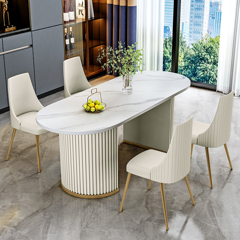 Metal Traditional Luxury Free Form Indoor Table Sintered Stone Table for Kitchen and Dining Room Clearhalo ' dining_table' 'Dining Tables & Seating' 'Dining Tables' 'furn' 'furn_dining_table' 'Furniture' 'furniture_dining_table' 'Kitchen & Dining Furniture' 'kitchen&dining_furn' 'kitchen' 'kitchen_dining_table' 3756481