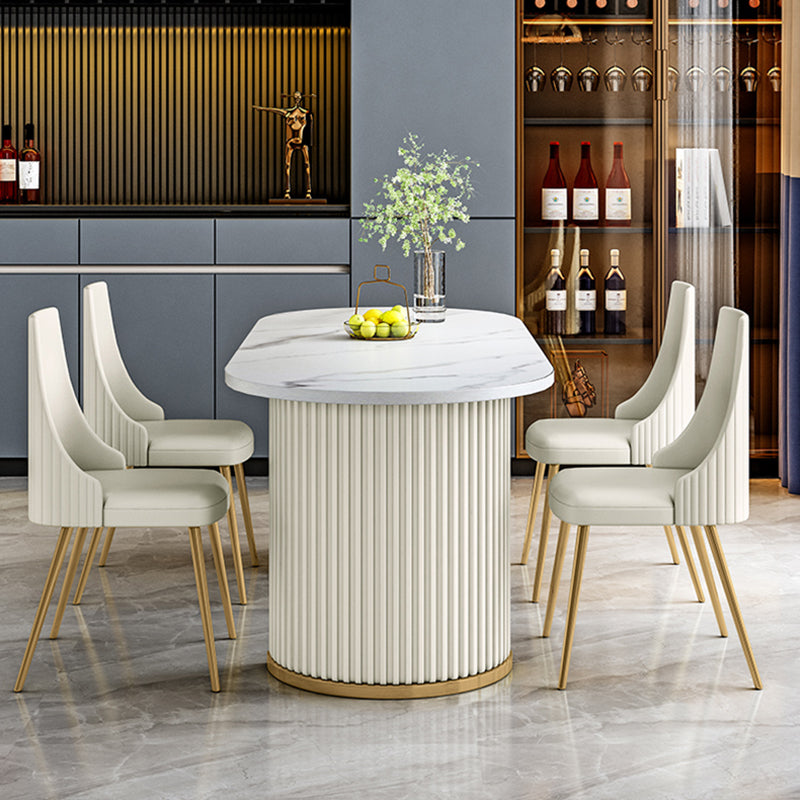 Metal Traditional Luxury Free Form Indoor Table Sintered Stone Table for Kitchen and Dining Room Clearhalo ' dining_table' 'Dining Tables & Seating' 'Dining Tables' 'furn' 'furn_dining_table' 'Furniture' 'furniture_dining_table' 'Kitchen & Dining Furniture' 'kitchen&dining_furn' 'kitchen' 'kitchen_dining_table' 3756484