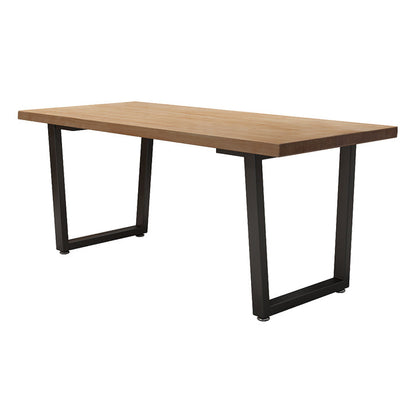 Industrial Style Solid Wood Dining Table Brown Rectangle Sled Base Table for Dinning Room Without Chairs Clearhalo ' dining_table' 'Dining Tables & Seating' 'Dining Tables' 'furn' 'furn_dining_table' 'Furniture' 'furniture_dining_table' 'Kitchen & Dining Furniture' 'kitchen&dining_furn' 'kitchen' 'kitchen_dining_table' 3756500