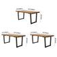 Industrial Style Solid Wood Dining Table Brown Rectangle Sled Base Table for Dinning Room Clearhalo ' dining_table' 'Dining Tables & Seating' 'Dining Tables' 'furn' 'furn_dining_table' 'Furniture' 'furniture_dining_table' 'Kitchen & Dining Furniture' 'kitchen&dining_furn' 'kitchen' 'kitchen_dining_table' 3756505