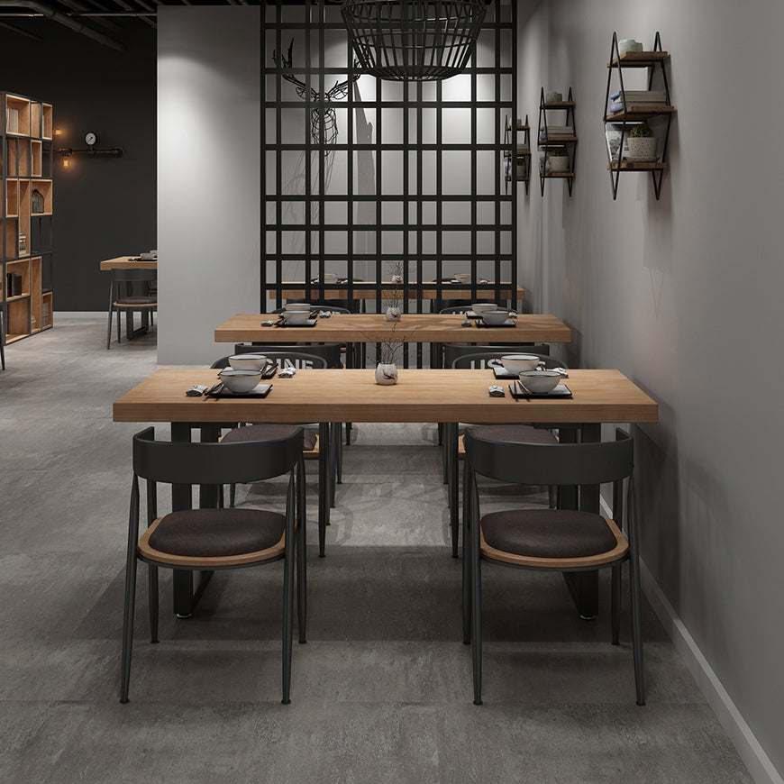 Industrial Style Solid Wood Dining Table Brown Rectangle Sled Base Table for Dinning Room Clearhalo ' dining_table' 'Dining Tables & Seating' 'Dining Tables' 'furn' 'furn_dining_table' 'Furniture' 'furniture_dining_table' 'Kitchen & Dining Furniture' 'kitchen&dining_furn' 'kitchen' 'kitchen_dining_table' 3756506
