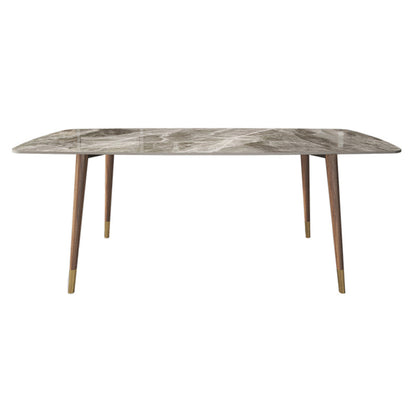 Simplicity Style Home Sintered Stone Dining Table Rectangle Shape Table with Ash Wood Base Without Chairs Clearhalo ' dining_table' 'Dining Tables & Seating' 'Dining Tables' 'furn' 'furn_dining_table' 'Furniture' 'furniture_dining_table' 'Kitchen & Dining Furniture' 'kitchen&dining_furn' 'kitchen' 'kitchen_dining_table' 3756512