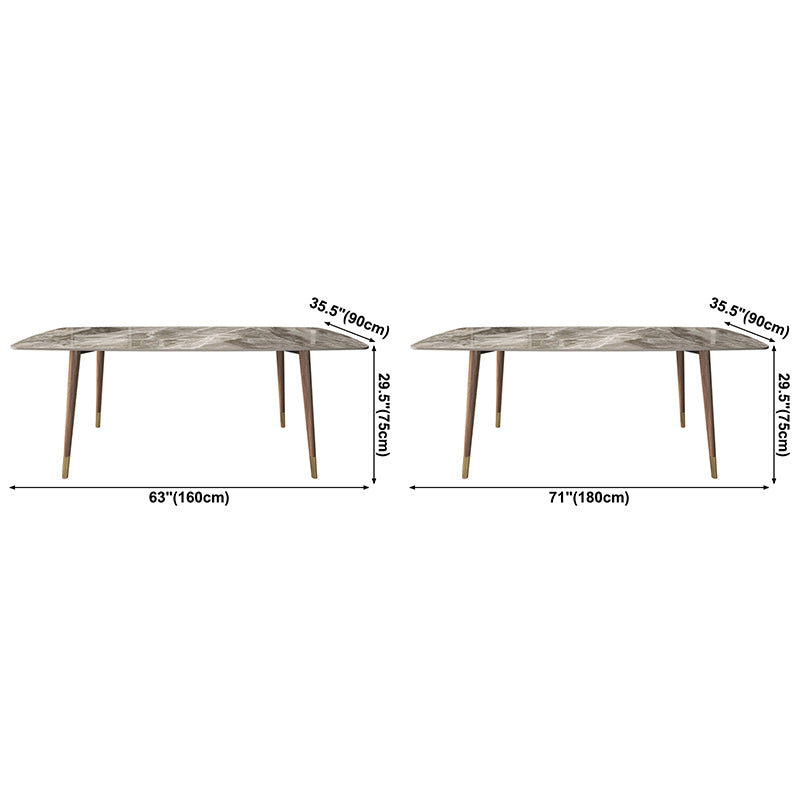 Simplicity Style Home Sintered Stone Dining Table Rectangle Shape Table with Ash Wood Base Clearhalo ' dining_table' 'Dining Tables & Seating' 'Dining Tables' 'furn' 'furn_dining_table' 'Furniture' 'furniture_dining_table' 'Kitchen & Dining Furniture' 'kitchen&dining_furn' 'kitchen' 'kitchen_dining_table' 3756514