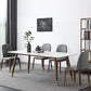 Modern Style Stone Dining Table 4-foot Dining Site Table for Dining Room Clearhalo ' dining_table' 'Dining Tables & Seating' 'Dining Tables' 'furn' 'furn_dining_table' 'Furniture' 'furniture_dining_table' 'Kitchen & Dining Furniture' 'kitchen&dining_furn' 'kitchen' 'kitchen_dining_table' 3756516