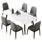 Modern Style Stone Dining Table 4-foot Dining Site Table for Dining Room Clearhalo ' dining_table' 'Dining Tables & Seating' 'Dining Tables' 'furn' 'furn_dining_table' 'Furniture' 'furniture_dining_table' 'Kitchen & Dining Furniture' 'kitchen&dining_furn' 'kitchen' 'kitchen_dining_table' 3756522