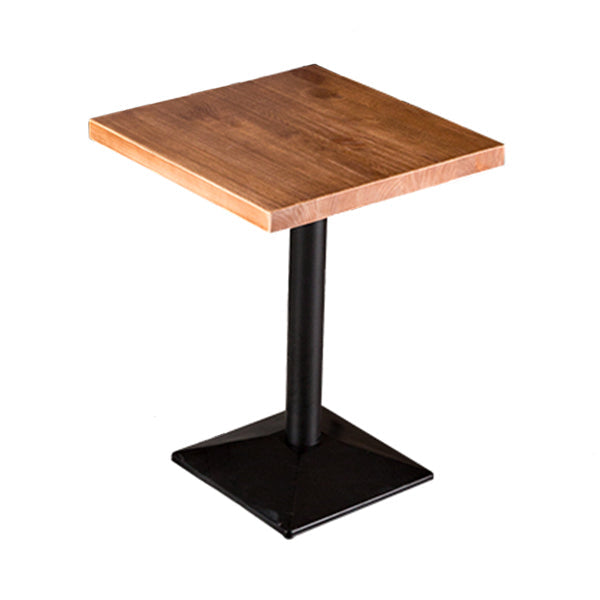 Solid Wood Industrial Style Dining Table Brown Table with Black Frame for Dinning Room Square Without Chairs Clearhalo ' dining_table' 'Dining Tables & Seating' 'Dining Tables' 'furn' 'furn_dining_table' 'Furniture' 'furniture_dining_table' 'Kitchen & Dining Furniture' 'kitchen&dining_furn' 'kitchen' 'kitchen_dining_table' 3756528