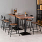 Solid Wood Industrial Style Dining Table Brown Table with Black Frame for Dinning Room Clearhalo ' dining_table' 'Dining Tables & Seating' 'Dining Tables' 'furn' 'furn_dining_table' 'Furniture' 'furniture_dining_table' 'Kitchen & Dining Furniture' 'kitchen&dining_furn' 'kitchen' 'kitchen_dining_table' 3756530