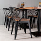 Solid Wood Industrial Style Dining Table Brown Table with Black Frame for Dinning Room Clearhalo ' dining_table' 'Dining Tables & Seating' 'Dining Tables' 'furn' 'furn_dining_table' 'Furniture' 'furniture_dining_table' 'Kitchen & Dining Furniture' 'kitchen&dining_furn' 'kitchen' 'kitchen_dining_table' 3756535