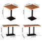 Solid Wood Industrial Style Dining Table Brown Table with Black Frame for Dinning Room Clearhalo ' dining_table' 'Dining Tables & Seating' 'Dining Tables' 'furn' 'furn_dining_table' 'Furniture' 'furniture_dining_table' 'Kitchen & Dining Furniture' 'kitchen&dining_furn' 'kitchen' 'kitchen_dining_table' 3756537