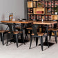 Solid Wood Industrial Style Dining Table Brown Table with Black Frame for Dinning Room Clearhalo ' dining_table' 'Dining Tables & Seating' 'Dining Tables' 'furn' 'furn_dining_table' 'Furniture' 'furniture_dining_table' 'Kitchen & Dining Furniture' 'kitchen&dining_furn' 'kitchen' 'kitchen_dining_table' 3756540