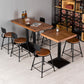 Solid Wood Industrial Style Dining Table Brown Table with Black Frame for Dinning Room Clearhalo ' dining_table' 'Dining Tables & Seating' 'Dining Tables' 'furn' 'furn_dining_table' 'Furniture' 'furniture_dining_table' 'Kitchen & Dining Furniture' 'kitchen&dining_furn' 'kitchen' 'kitchen_dining_table' 3756542