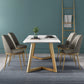Metal Traditional Luxury Rectangle Indoor Table Sintered Stone Table with Sled Base Clearhalo ' dining_table' 'Dining Tables & Seating' 'Dining Tables' 'furn' 'furn_dining_table' 'Furniture' 'furniture_dining_table' 'Kitchen & Dining Furniture' 'kitchen&dining_furn' 'kitchen' 'kitchen_dining_table' 3756546