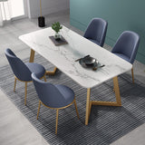Metal Traditional Luxury Rectangle Indoor Table Sintered Stone Table with Sled Base Clearhalo ' dining_table' 'Dining Tables & Seating' 'Dining Tables' 'furn' 'furn_dining_table' 'Furniture' 'furniture_dining_table' 'Kitchen & Dining Furniture' 'kitchen&dining_furn' 'kitchen' 'kitchen_dining_table' 3756549