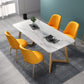 Metal Traditional Luxury Rectangle Indoor Table Sintered Stone Table with Sled Base Clearhalo ' dining_table' 'Dining Tables & Seating' 'Dining Tables' 'furn' 'furn_dining_table' 'Furniture' 'furniture_dining_table' 'Kitchen & Dining Furniture' 'kitchen&dining_furn' 'kitchen' 'kitchen_dining_table' 3756551