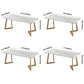 Metal Traditional Luxury Rectangle Indoor Table Sintered Stone Table with Sled Base Clearhalo ' dining_table' 'Dining Tables & Seating' 'Dining Tables' 'furn' 'furn_dining_table' 'Furniture' 'furniture_dining_table' 'Kitchen & Dining Furniture' 'kitchen&dining_furn' 'kitchen' 'kitchen_dining_table' 3756552